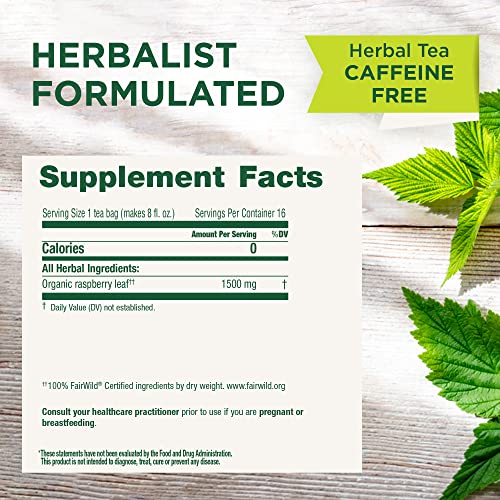 Traditional Medicinals Organic Raspberry Leaf Herbal Tea, Eases ...
