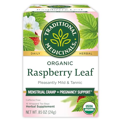 Traditional Medicinals Organic Raspberry Leaf Herbal Tea, Eases ...