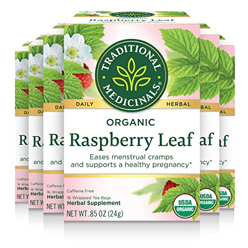 Traditional Medicinals Organic Raspberry Leaf Herbal Tea, 16 Tea