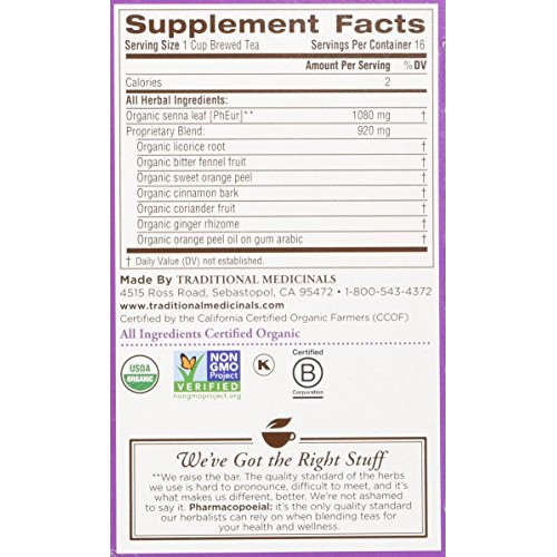 Traditional Medicinals Organic Smooth Move Herbal Stimulant Laxa