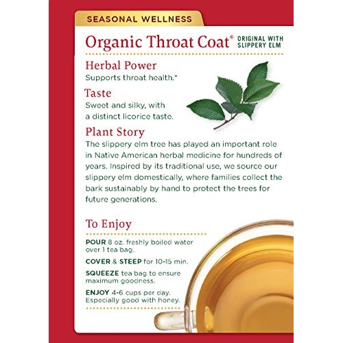 Traditional Medicinals Organic Throat Coat Seasonal Tea, 16 Tea