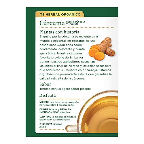 Traditional Medicinals Organic Turmeric w/ Meadowsweet & Ginger ...