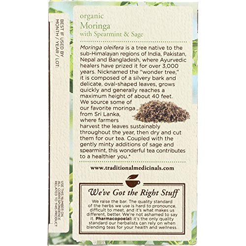 Traditional Medicinals Tea Moringa With Supermint Sage, 16 Ct