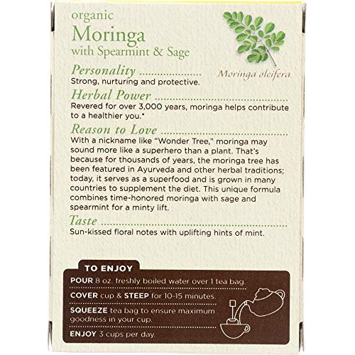 Traditional Medicinals Tea Moringa With Supermint Sage, 16 Ct