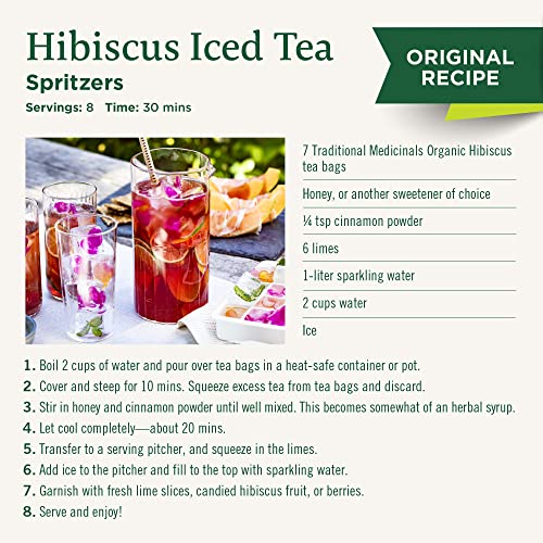 Traditional Medicinals Tea, Organic Hibiscus, Supports Your Card...
