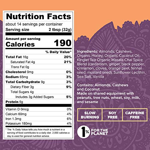 Trail Butter, Almond Butter Blend Jar 16Oz, Spiced Chai