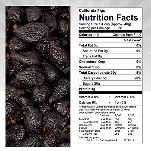 Traina Home Grown California Dried Whole Black Mission Figs - No