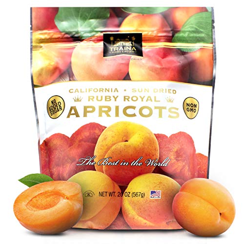 Traina Home Grown California Sun Dried Fancy Ruby Royal Apricots