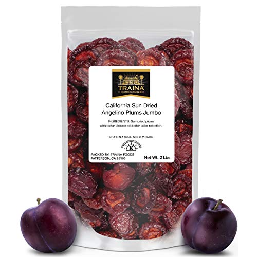 Traina Home Grown California Sun Dried Jumbo Angelino Plums - No