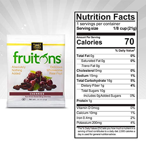 Traina Home Grown Fruitons Sun Dried Cherries - No Added Sugar,