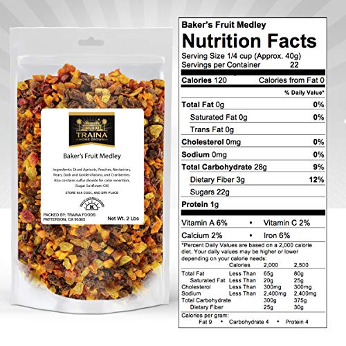 Traina Home Grown Sun Dried Baker’S Fruit Medley - Diced Peaches