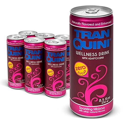 Tranquini Adaptogen Drink, Calming Sparkling Water, Gluten Free,...