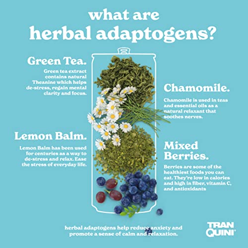 Tranquini Calming Drink With Herbal Adaptogens | Sparkling Water...