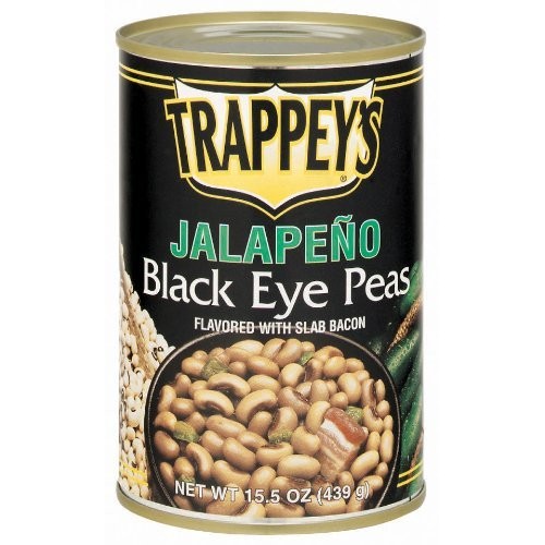 Trappeys Jalapeno Black Eye Peas With Slab Bacon, 15.5 Ounce --