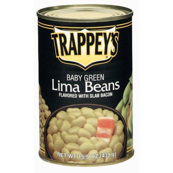 Trappeys Baby Green Lima Beans With Slab Bacon, 15.5 Ounces - P...