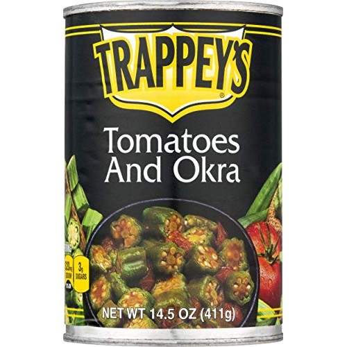 Trappeys Okra 14.5Oz Can Pack Of 6 Tomatoes And Cut Okra