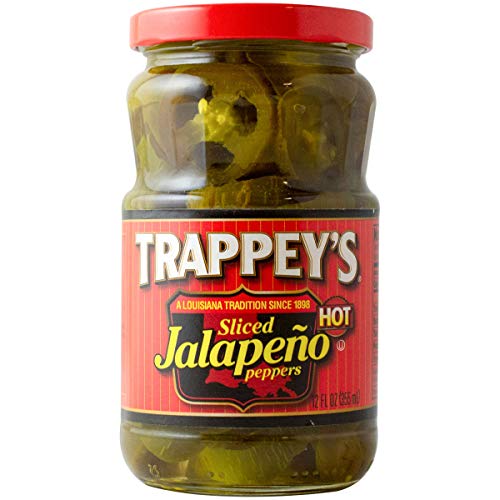 Trappeys Sliced Jalapeno Peppers | 12 Fl Oz | Pack of 4