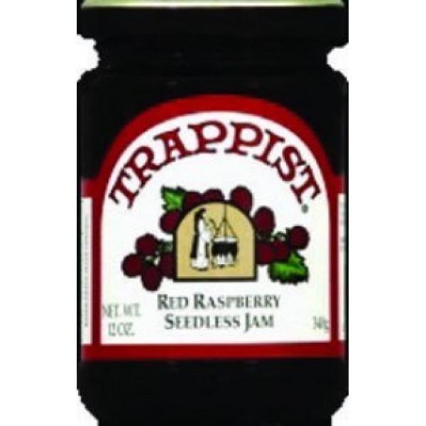Trappist Preserve Jam, Red Raspberry, Sdls, 12-Ounce Pack of 6