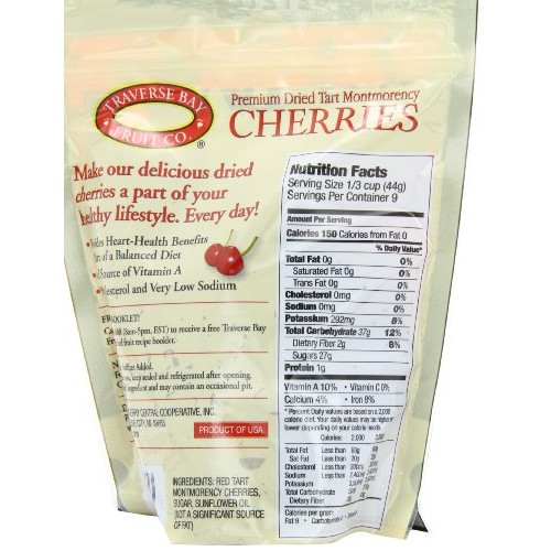 Traverse Bay Fruit Dried Cherries, 14 Ounce Traverse Bay Fruit Dried Cherries, 14 Ounce