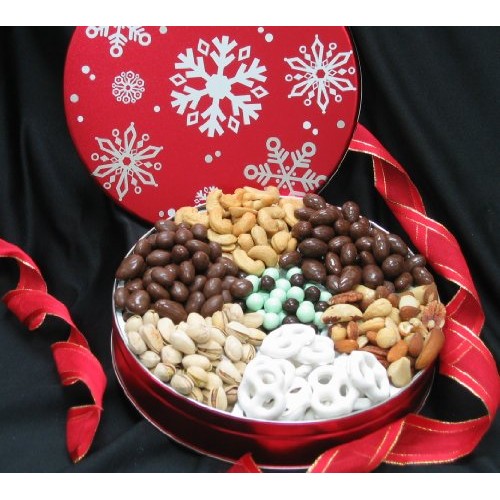 7 Flavor - All Occasion Sampler Assorted Nuts &Amp; Chocolates Gift Tin