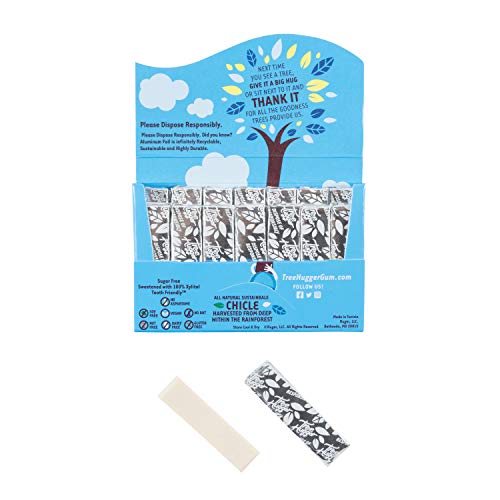 Tree Hugger Mini Sticks Real Rain Forest Chicle Gum Sweetened Wi