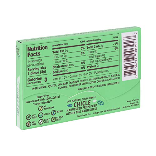 Tree Hugger Mini Sticks Real Rain Forest Chicle Gum Sweetened Wi