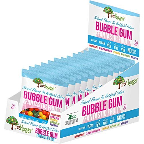 Tree Hugger Fruit Bubble Gum, 2 Ounce Pack Of 12