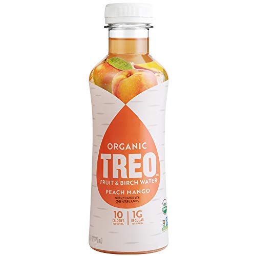 Treo Fruit &Amp; Birch Water Drink, Peach Mango, Usda Organic, Non-G