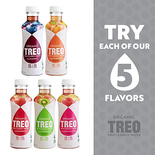 Treo Fruit &Amp; Birch Water Drink, Peach Mango, Usda Organic, Non-G