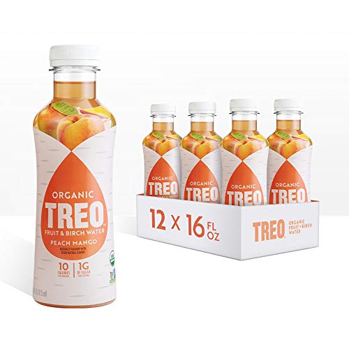 Treo Fruit &Amp; Birch Water Drink, Peach Mango, Usda Organic, Non-G