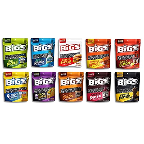 BIGS Sunflower Seeds Variety Sampler Value Pack | Includes Taco,...