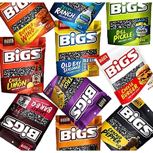 BIGS Sunflower Seeds Variety Sampler Value Pack | Includes Taco,...