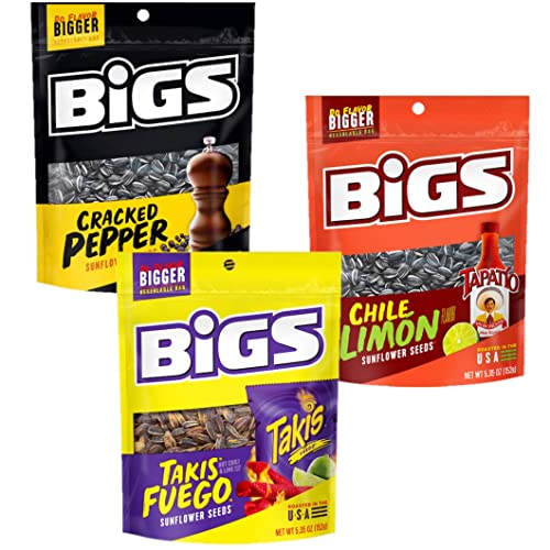 BIGS Sunflower Seeds Variety Sampler Value Pack | Includes Taco,...