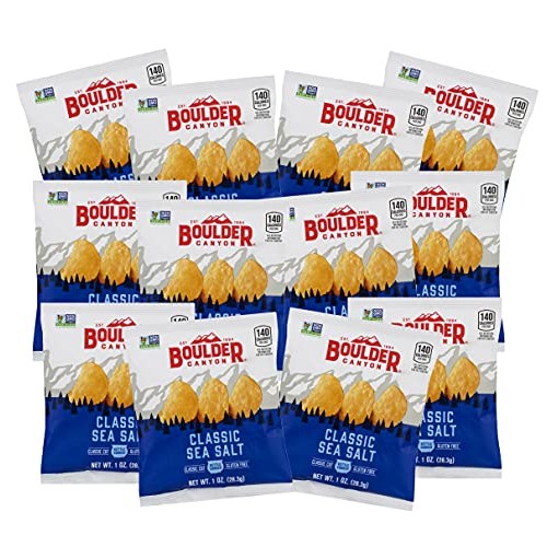 Boulder Canyon Sea Salt Kettle Chips, 1 Ounce | 12 Count