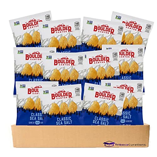 Boulder Canyon Sea Salt Kettle Chips, 1 Ounce | 12 Count