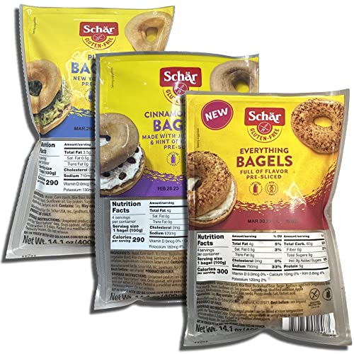Gluten Free Bagels Bundled by Tribeca Curations | 3 Flavor Combo...