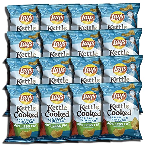 Kettle Cooked 40% Less Fat Potato Chips, 1.375 Ounce | Bundled B