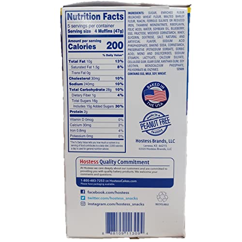 Mini Muffins by Hostess | 8.25 Ounce | Combo | Pack of 2 40 Tot...