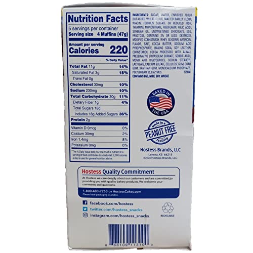 Mini Muffins by Hostess | 8.25 Ounce | Combo | Pack of 2 40 Tot...