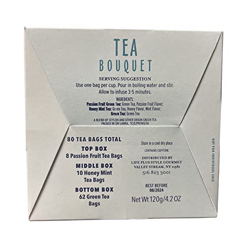 Tea Gift Set For Tea Lovers | Tea Bouquet Gift Box Tower | 80 Te