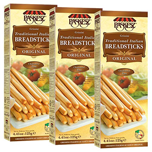 Paskesz Grissini Breadsticks, Original - All Natural Traditional