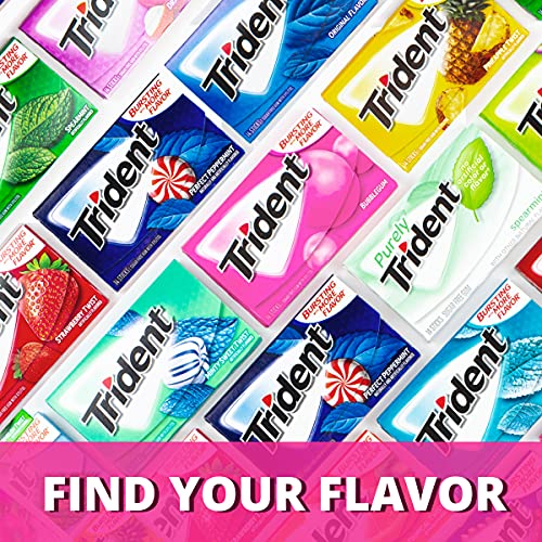 Trident Bubblegum Sugar Free Gum, 12 Packs Of 14 Pieces 168 Tot