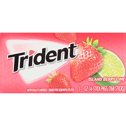 Trident Island Berry Lime Sugar Free Gum - With Xylitol - 12 Pac
