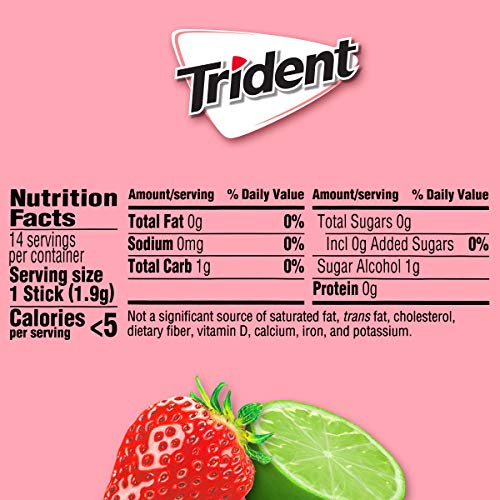 Trident Island Berry Lime Sugar Free Gum - With Xylitol - 12 Pac