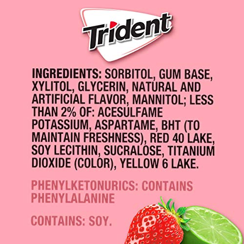 Trident Island Berry Lime Sugar Free Gum - With Xylitol - 12 Pac