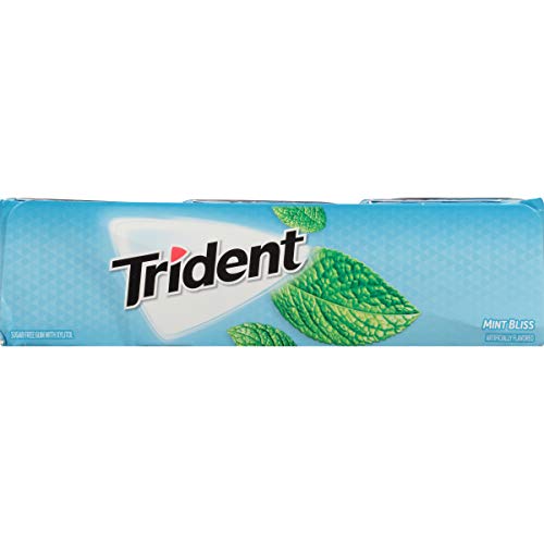 Trident Mint Bliss Sugar Free Gum, 12 Packs Of 14 Pieces 168 Pi
