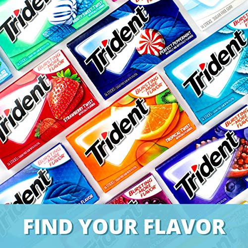 Trident Mint Bliss Sugar Free Gum, 12 Packs Of 14 Pieces 168 Pi