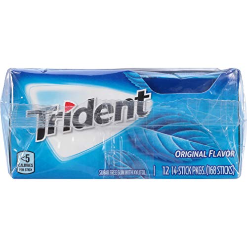 Trident Original Flavor Sugar Free Gum - With Xylitol - 12 Packs