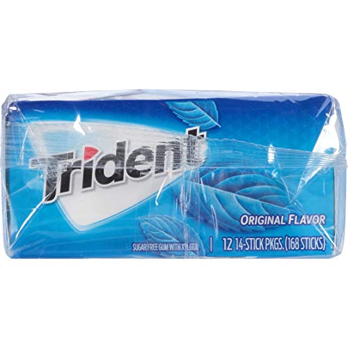 Trident Original Flavor Sugar Free Gum - With Xylitol - 12 Packs