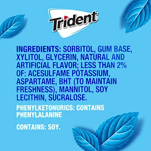 Trident Original Flavor Sugar Free Gum - With Xylitol - 12 Packs